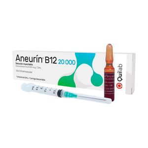 Aneurín B12 20000 mcg/2 ml Solución Inyectable - Caja 1 kit
