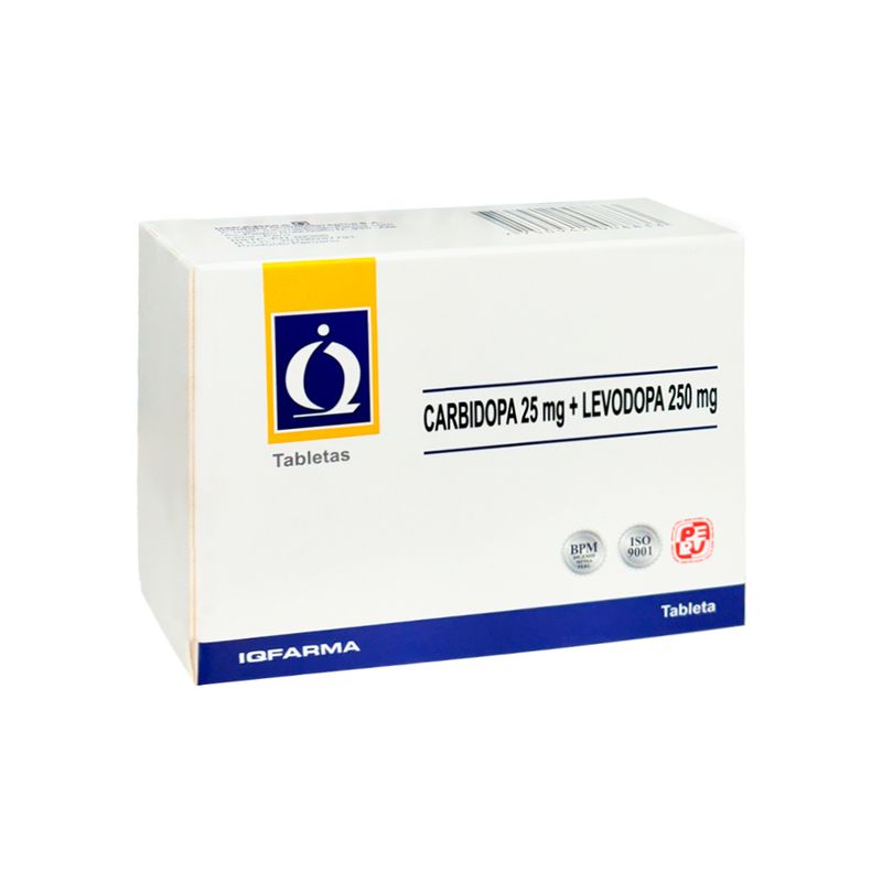 Carbidopa-25-mg---Levodopa-250-mg-IQ-Tabletas---Blister-10-und