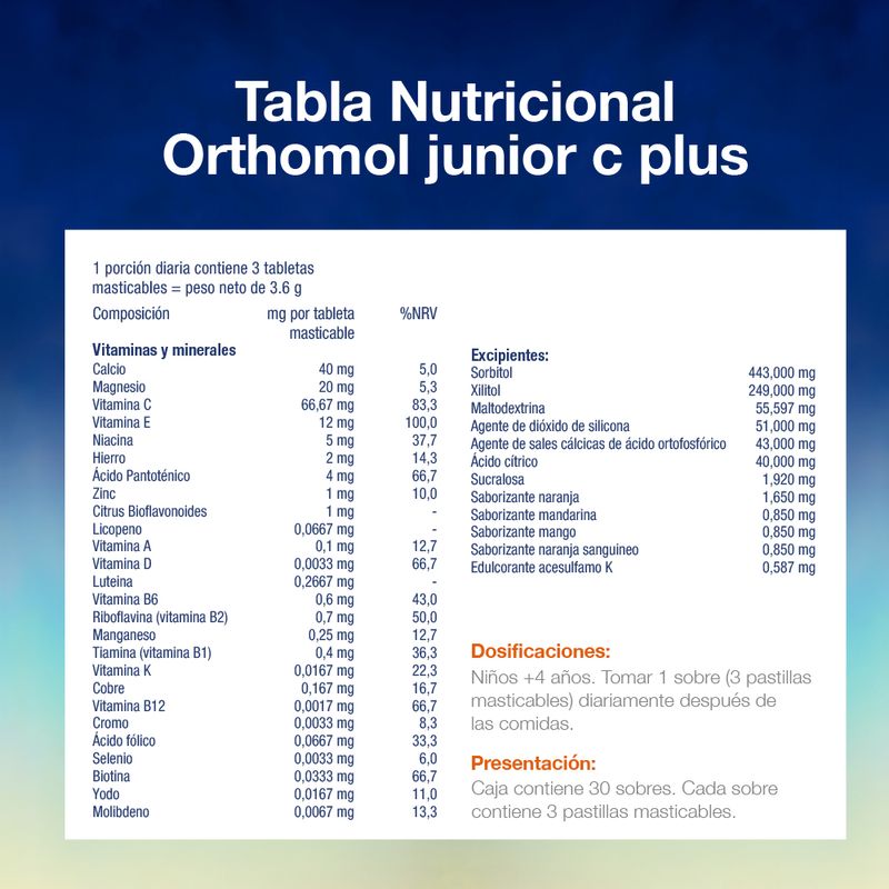 Orthomol-Junior-C-Plus-Tabletas-Masticables---Caja-30-und