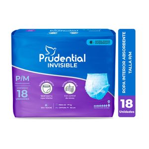 Prudential Invisible Ropa Interior Desechable Adultos Talla P/M - Bolsa 18 und