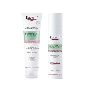 Pack Eucerin DermoPure Oil Control Triple Effect Limpiador 150 ml + Serum 40 ml