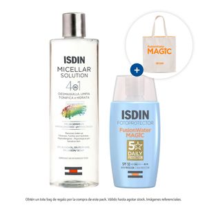Pack Isdin Micellar Solution 400 ml + Fusion Water Magic 50 ml