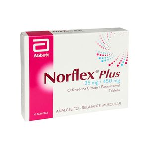 Norflex Plus 35 mg + 450 mg Tableta - Caja 10 und