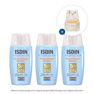 Pack x 3 Isdin Fotoprotector Fusion Water Magic SPF50 50 ml c/u