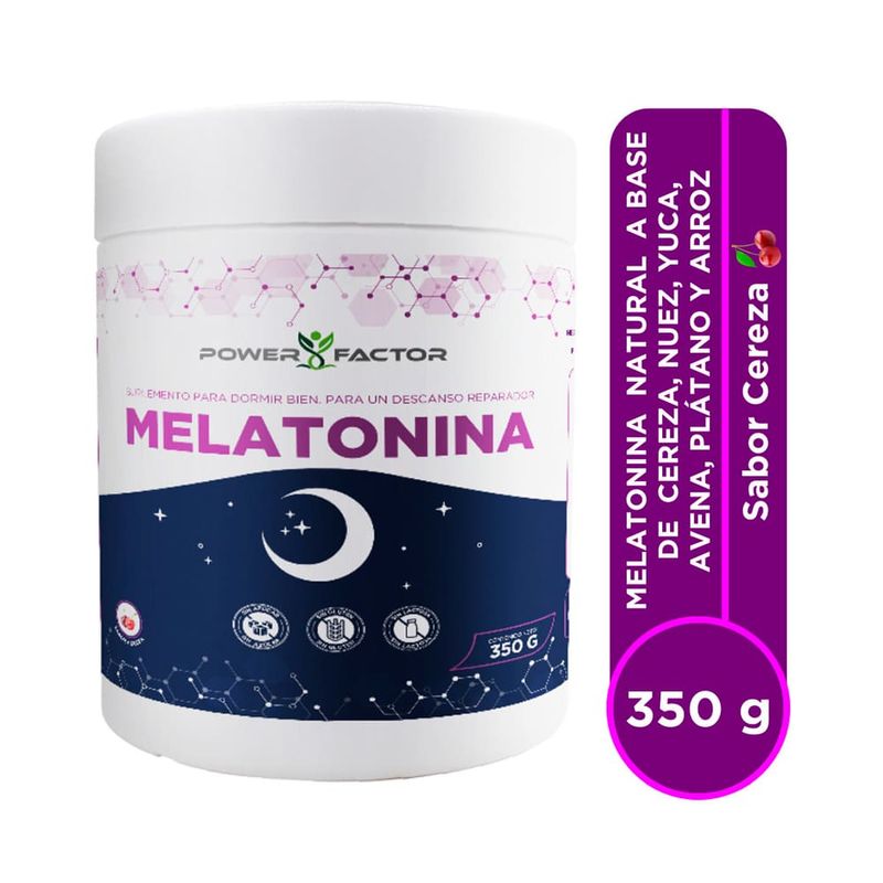 Power-Factor-Melatonina-en-Polvo-Sabor-Cereza---Pote-350-g