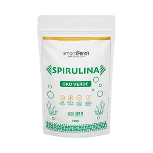 Smart Blends Spirulina Oro Verde Mezcla Instantánea - Bolsa 100 mg
