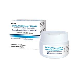 Cadelius 600 mg + 1000 UI Comprimidos Bucodispersables - Frasco 30 und