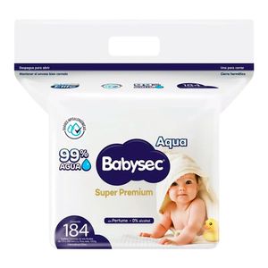 Babysec Super Premium Aqua Toallitas Húmedas - Bolsa 184 und
