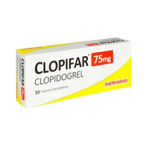 Clopifar 75 mg Tabletas Recubiertas - Caja 30 und