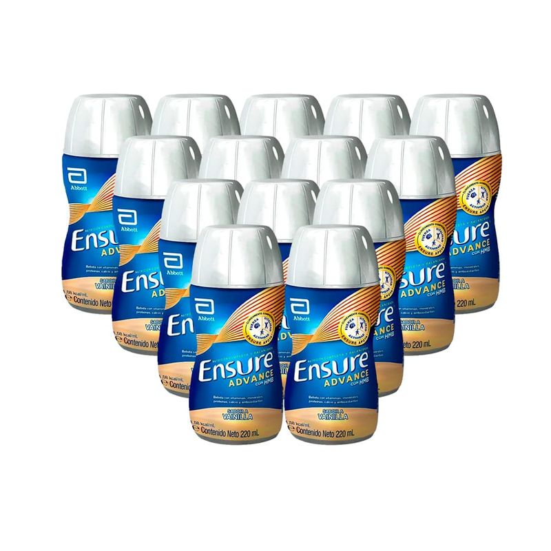 Pack x 14 Ensure Advance con HMB Bebible Sabor Vainilla 220 ml c/u
