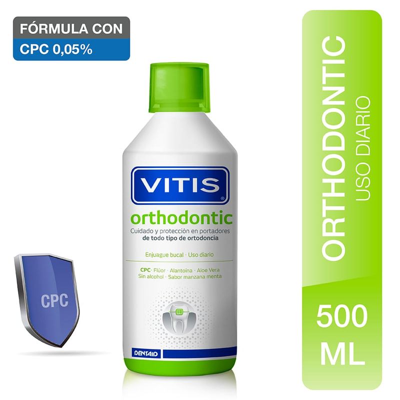 Vitis Orthodontic Enjuague Bucal Frasco500 ml