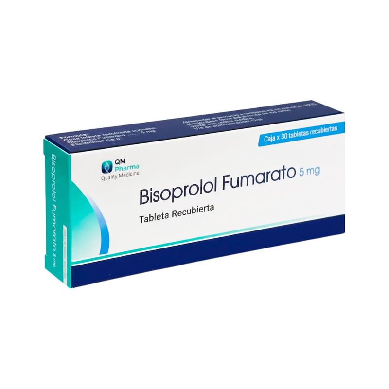 Bisoprolol Fumarato 5 mg QM Tabletas Recubiertas