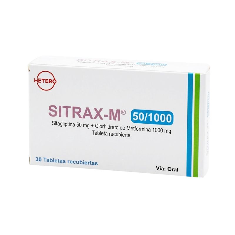 Sitrax M 50 mg + 1 000 mg Tabletas Recubiertas