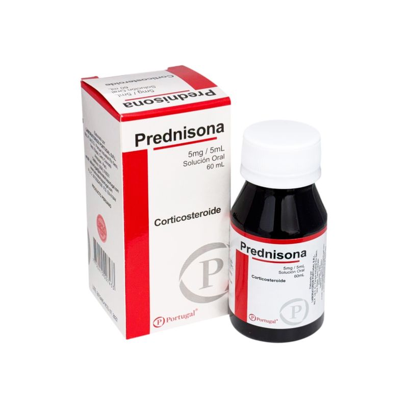 Prednisona 5 mg/5 ml PT Solución Oral